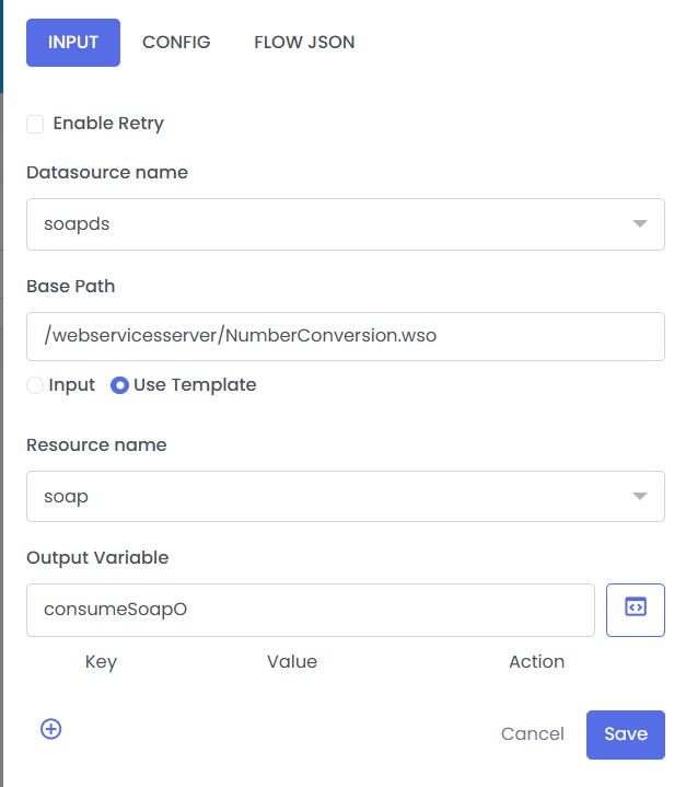 SOAP Connector Configuration with Template Input